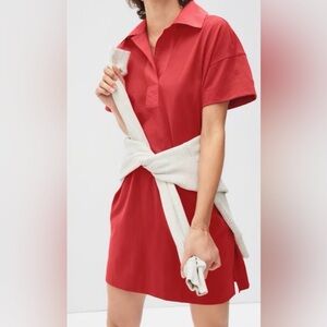 Everlane The Retro Organic Cotton Jersey Polo Dress,Size-Medium